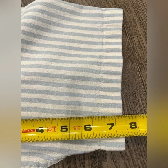 Jack&Jones Men's Button Up Striped Short Sleeve Shirt - Blue - Picture 7 of 9